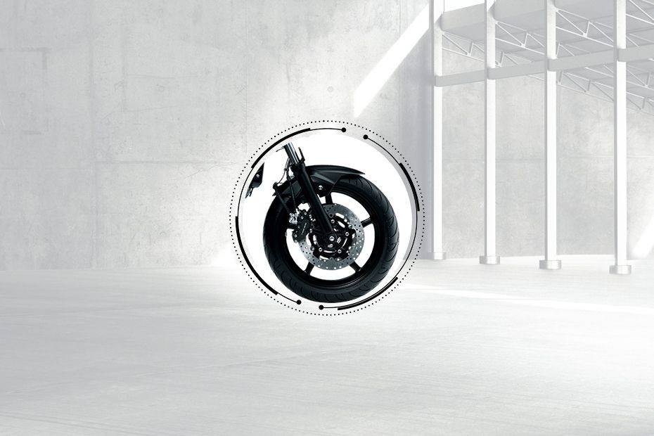 Suzuki SV 650X Front Tyre View Suzuki SV 650X Front Tyre View