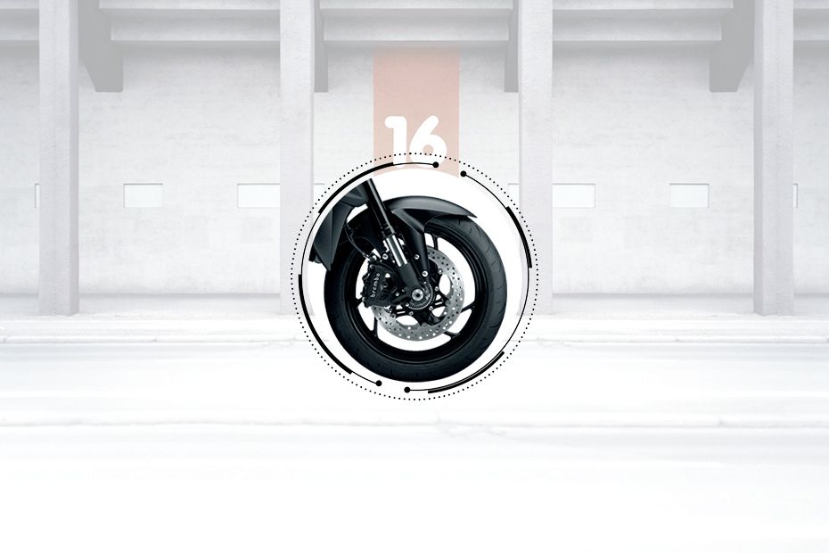 Suzuki GSX S1000Z Front Tyre View Suzuki GSX S1000Z Front Tyre View