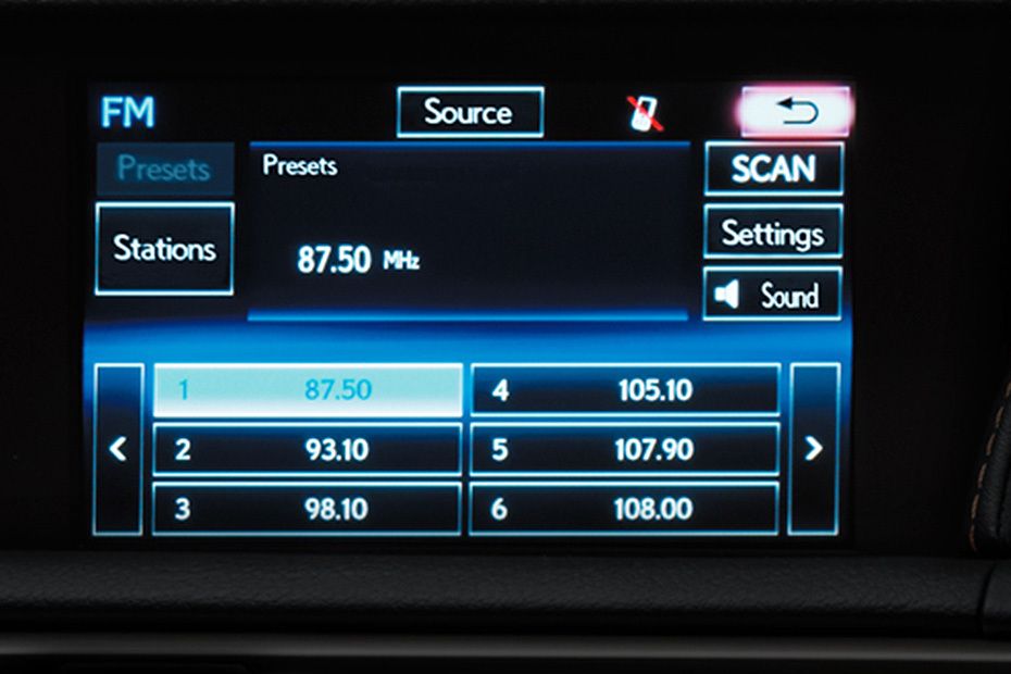 Lexus RC Touch Screen