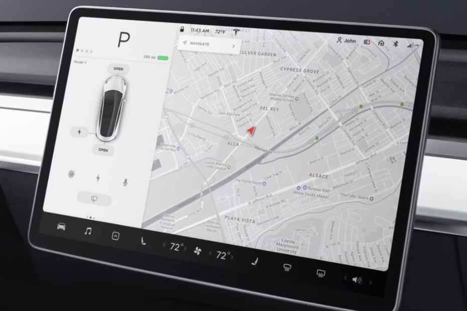 Model Y touch screen