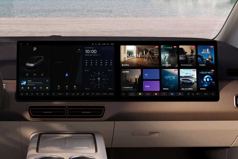 Front AC Controls of Li Auto Mega