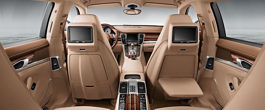 Rear Seat Entertainment of Porsche Panamera Turbo S Executive