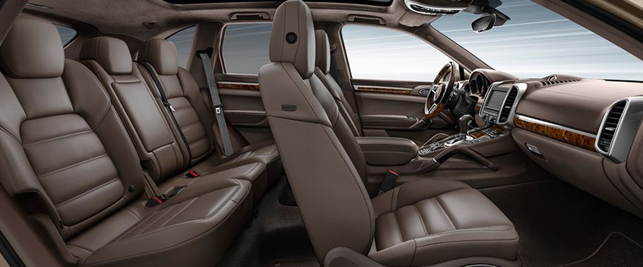 Porsche Cayenne S E-Hybrid Front And Rear Seats Together