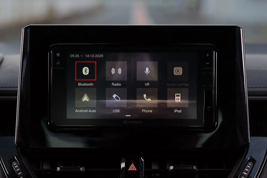 GR Corolla touch screen