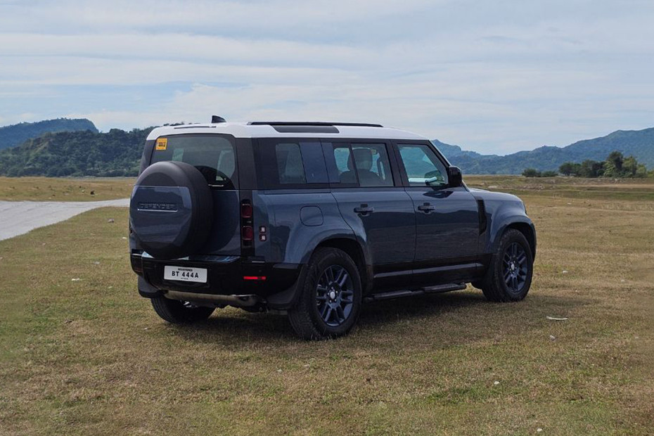 Land Rover Defender 110 rear angle view Land Rover Defender 110 rear angle view