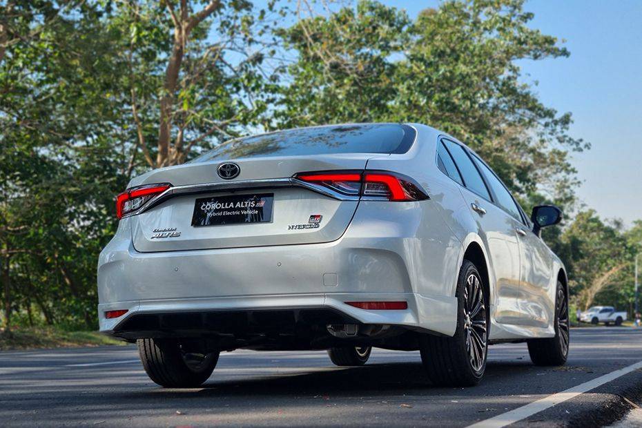 Toyota Corolla Altis rear low angle view Toyota Corolla Altis rear low angle view