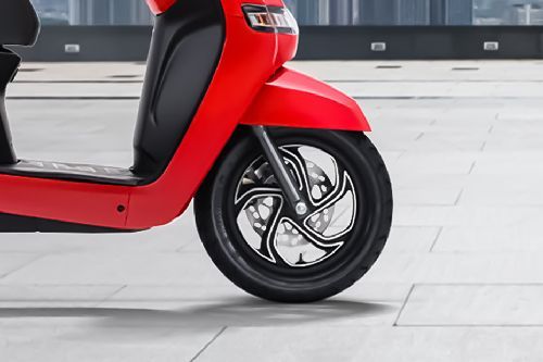 TVS iQube Front Tyre View