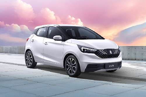 Front Angle Low View JMC JMEV EV3 Front angle low view