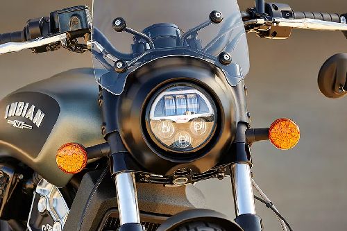 Indian Scout Bobber Head Light View