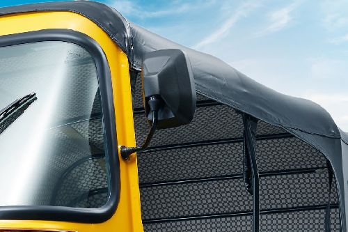 Bajaj RE Drivers Side Mirror Front Angle