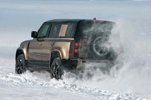 Rear Medium View of Land Rover Defender 110