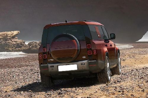 Rear Medium View of Land Rover Defender 130
