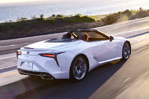 Rear Cross Side View of Lexus LC Convertible