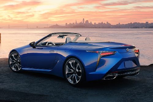 Rear Cross Side View of Lexus LC Convertible