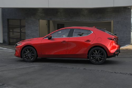 Rear Cross View of Mazda 3 Hatchback