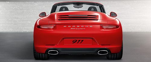 Full Rear View of Porsche 911 Carrera Cabriolet