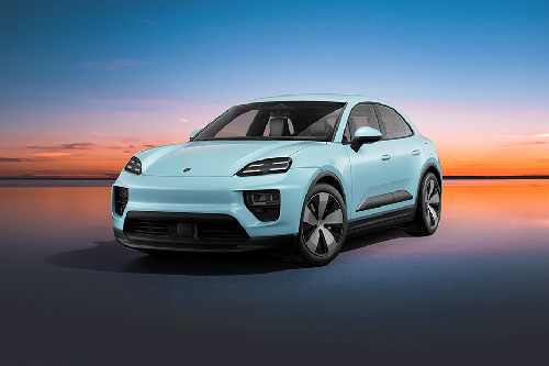 Front Angle Low View Porsche Macan Electric Front angle low view