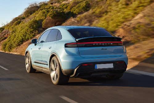 Rear Medium View of Porsche Macan Electric