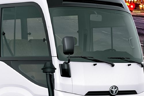 Toyota Coaster Drivers Side Mirror Front Angle