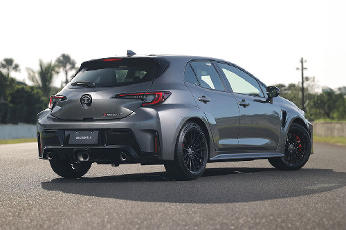 GR Corolla Rear angle view