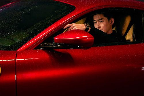 Ferrari Roma Drivers Side Mirror Front Angle