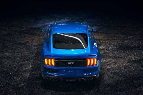 Full Rear View of Ford Mustang