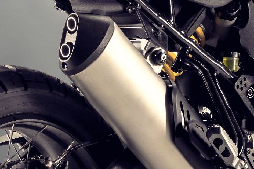 Ducati Desert X Exhaust View