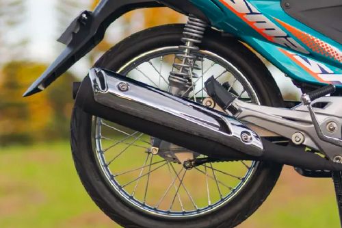 Suzuki Smash Carb Exhaust View