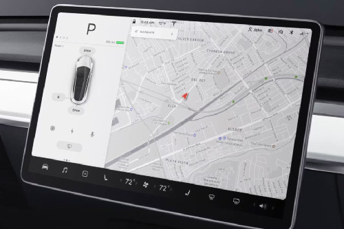 Model Y touch screen