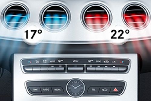 Front AC Controls of Mercedes-Benz EQA