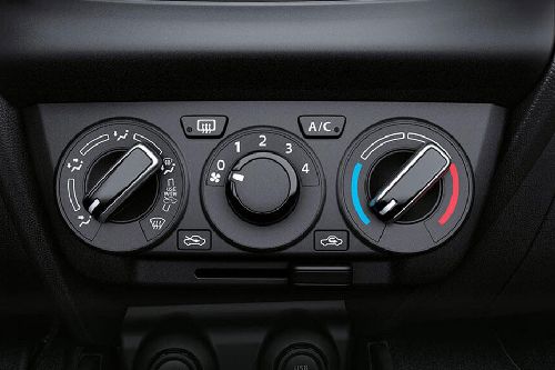 Front AC Controls of Suzuki Dzire