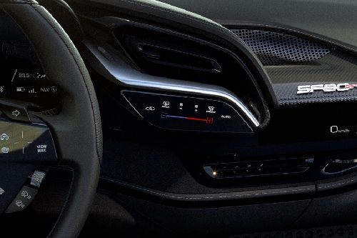 Front AC Controls of Ferrari SF90 Spider