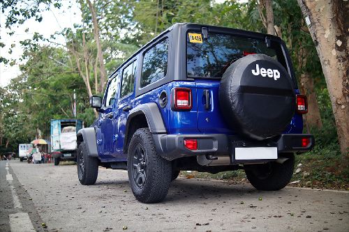 Jeep Wrangler rear low angle view