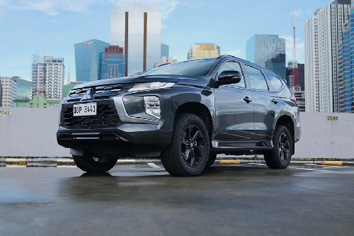 Mitsubishi Montero Sport front deep low angle view