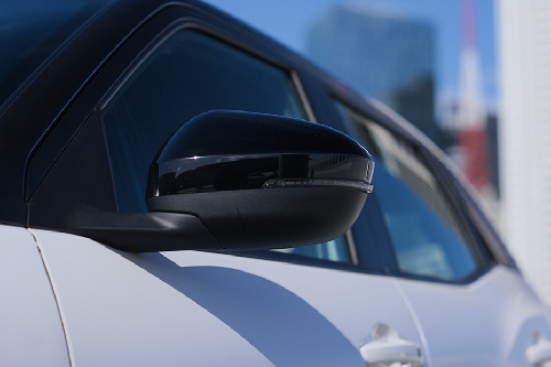 Mitsubishi XForce drivers side mirror rear angle