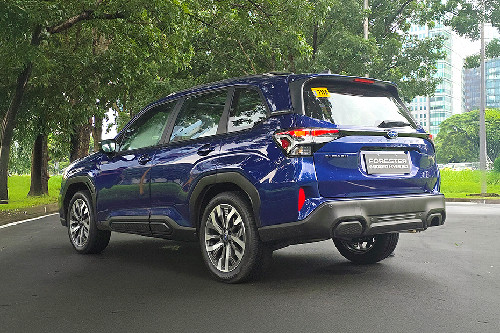 Subaru Forester e-Boxer Hybrid rear angle view