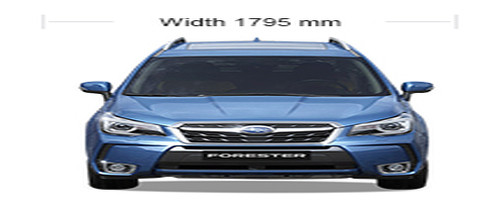 Subaru Forester (2002-2012) Dimension Front View Subaru Forester (2002-2012) Dimension Front View