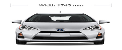 Toyota Prius (2009-2015) Dimension Front View Toyota Prius (2009-2015) Dimension Front View